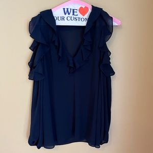 Navy Alice and Olivia Blouse